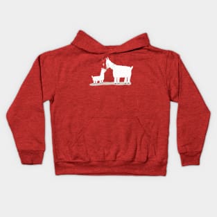 Cute family Mom and baby Llamas Kids Hoodie